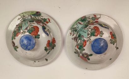 CHINA
Pair of porcelain covered baluster...