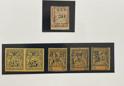 * Yv. N°2ba,49Fb, 51Aj, 51Hb + T.13 Guadeloupe...