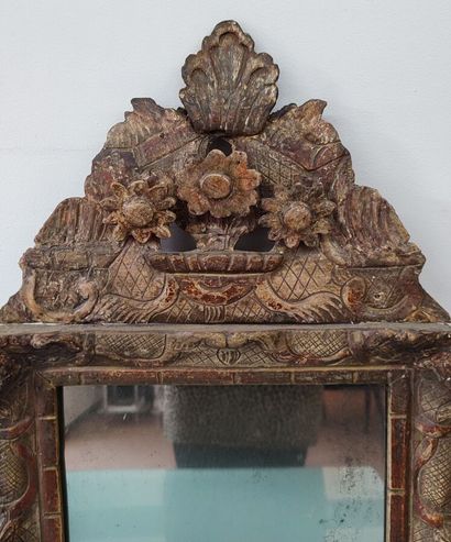 Gilded wood mirror in the Louis XV style,...