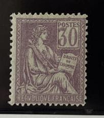 **Yv. N°115 France : Mouchon 30c violet (Rating...