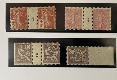 */** Yv N°113** + 126* +129a** + 147* France...