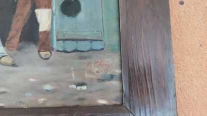 Lot of framed pieces representing still lifes...