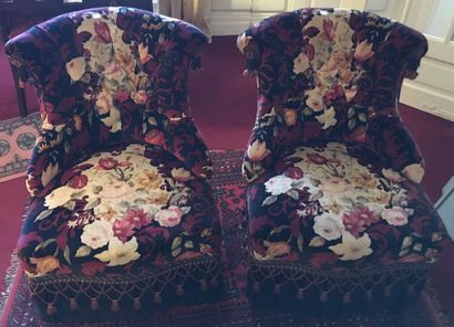 Pair of padded toadstools
Upholstered in...