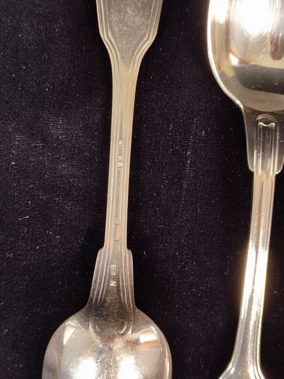 CHRISTOFLE
Twelve silver plated cutlery with...