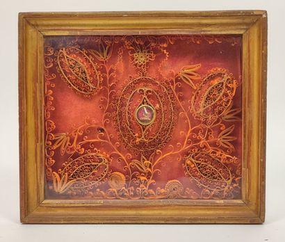 Reliquary frame with papers
(accidents)
Height...
