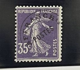 **Yv. Préo N°62	France : 35c violet (Cote...