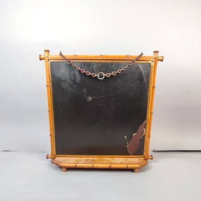 Light wood and bamboo table mirror
Japanese...