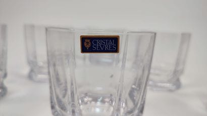 Set of six whisky glasses in Sèvres crystal
Mark...
