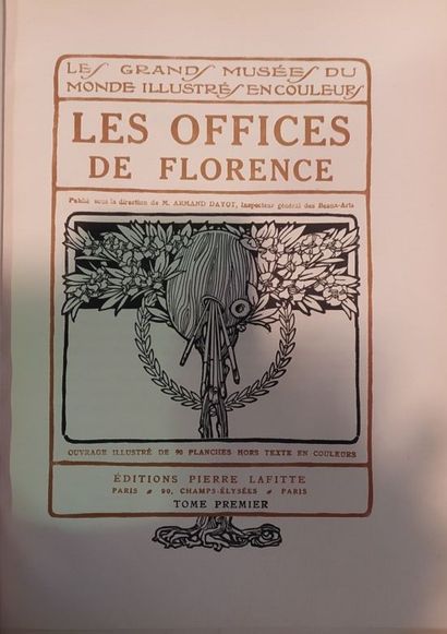 Lot of books on the Uffizi Museum (two volumes),...