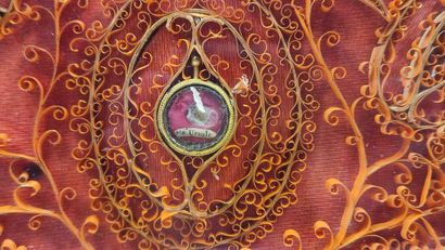 Reliquary frame with papers
(accidents)
Height...