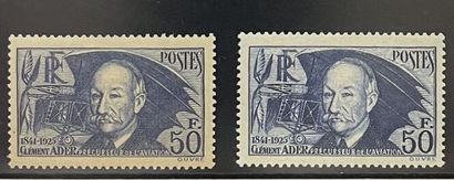 ** Yv. N°398 + 398A	France : 50 F Ader, 2...