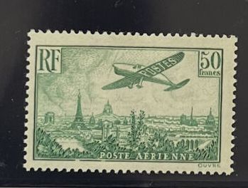 ** Yv. PA N°14	France : 50F vert-jaune (Cote...