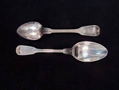 CHRISTOFLE
Twelve silver plated cutlery with...