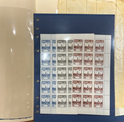 **/(*) Laos folder : sheet of 10 + PA N°12...