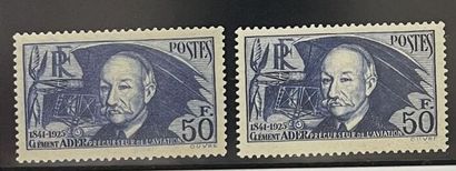 ** Yv. N°398 + 398A	France : 50 F Ader, 2...