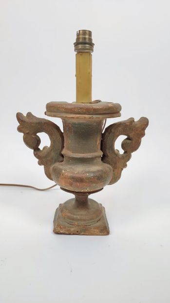 Gilded wood lamp stand in the Louis XVIII...