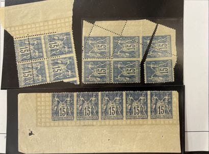 */** Yv. N°97 and 101 and 106 France: Piquage...