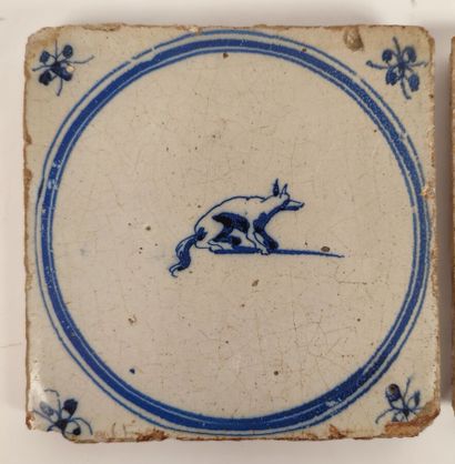 Two Delft tiles
Width : 13 cm