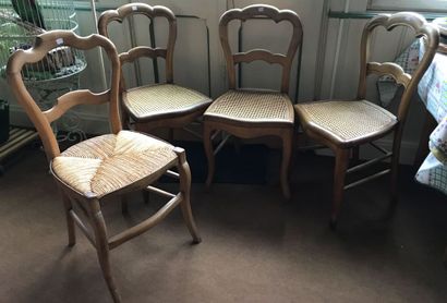 Three fluted chairs in fruit wood
One joined...