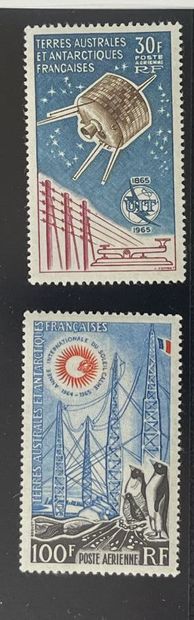 ** Yv. PA N°7 et 9	T.A.A.F : 100F Terre Adélie...