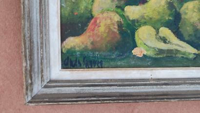 Lot of framed pieces representing still lifes...
