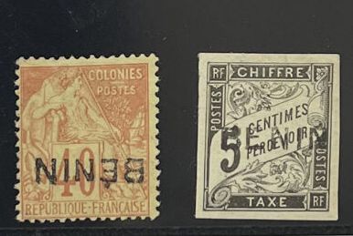 */(*) Yv. N°11a + T1*	Bénin : 40c surcharge...