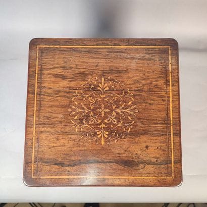 Rosewood liqueur cellar box inlaid with light...