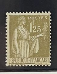 ** Yv. N°287 France : Type Paix 1f25 olive...