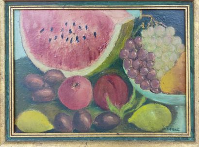 Lot of framed pieces representing still lifes...