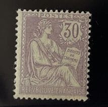 **Yv. N°128 France : Mouchon 30c violet (Rating...