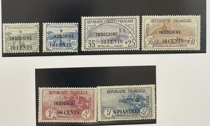 **Yv. N°90/95 Indochina : 6 values with colonial...
