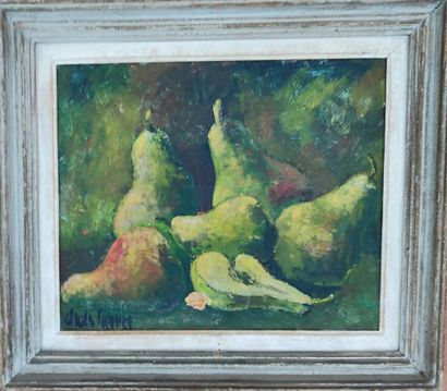 Lot of framed pieces representing still lifes...