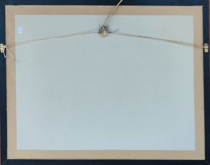 Lot of framed pieces representing seascapes
One...