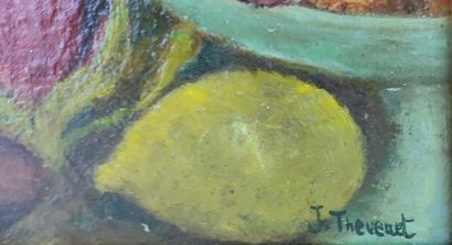 Lot of framed pieces representing still lifes...