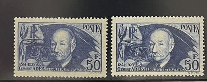 ** Yv. N°398 + 398A	France : 50 F Ader, 2...