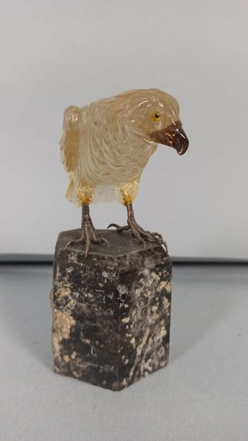 Bird in rock crystal,
Height. Height : 15...