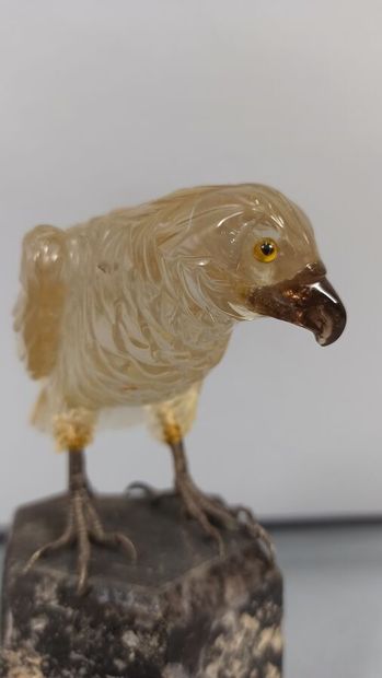 Bird in rock crystal,
Height. Height : 15...