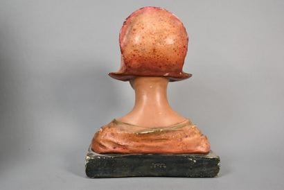 MODERN SCHOOL
Bust of a Dutch woman 
Polychrome...