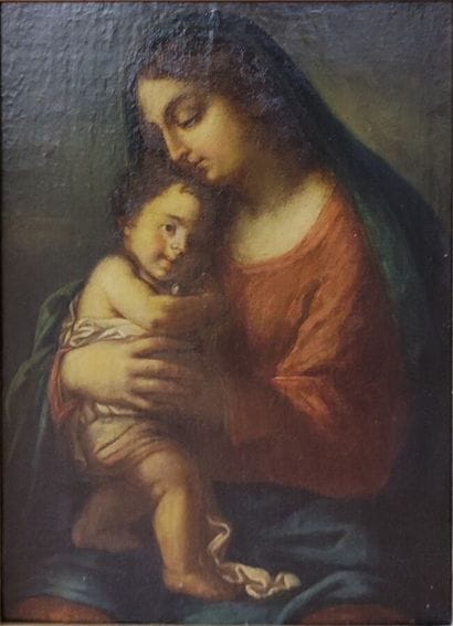 ITALIAN SCHOOL of the XVII
Virgin and Child
Canvas...