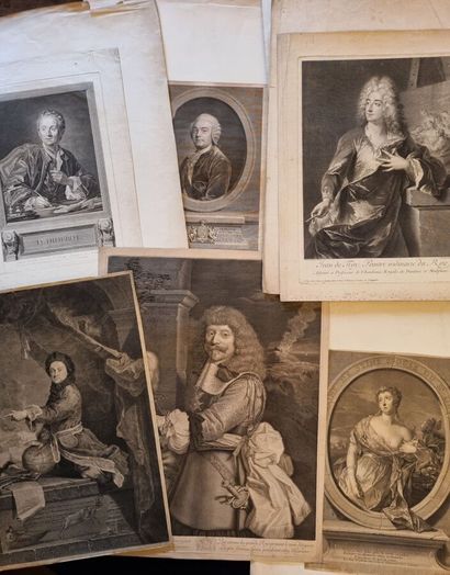 Important set of engravings : portraits 
Condition:...