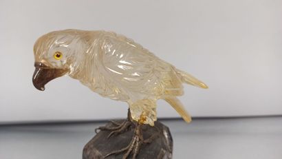 Bird in rock crystal,
Height. Height : 15...