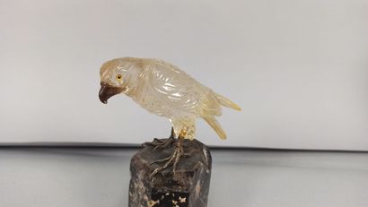 Bird in rock crystal,
Height. Height : 15...