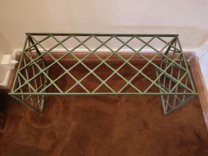 Table basse en fer forgé vert structure à...