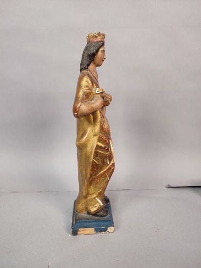 Virgin and Child
Polychrome and gilded wood...