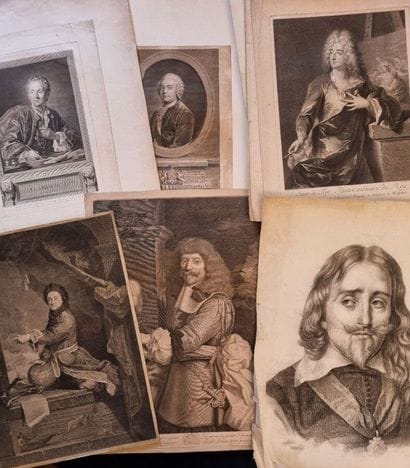 Important set of engravings : portraits 
Condition:...