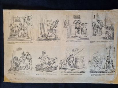 Important set of engravings : caricatures...