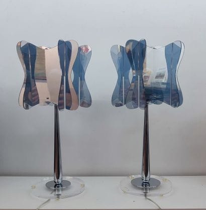 Angelo MELLIA 
DESIGN ITALIEN 
Paire de lampes...