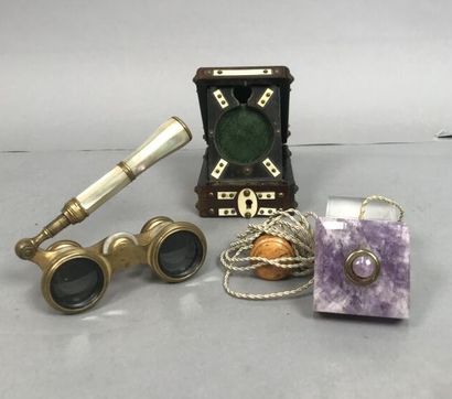 lot including a wooden and bakelite watch-holder,...
