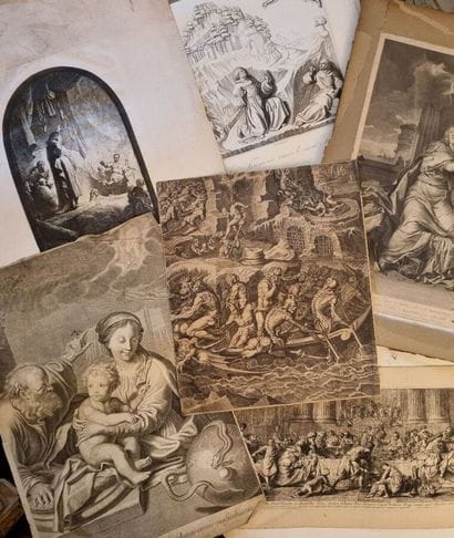 Important set of engravings : religious scenes...