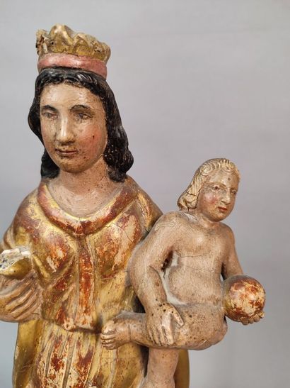 Virgin and Child
Polychrome and gilded wood...